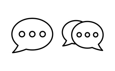 Chat icon vector for web and mobile app. speech bubble sign and symbol. comment icon. message
