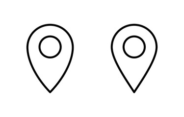 Pin icon vector for web and mobile app. Location sign and symbol. destination icon. map pin