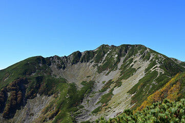 南アルプス仙丈ヶ岳の秋