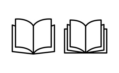 Book icon vector for web and mobile app. open book sign and symbol. ebook icon