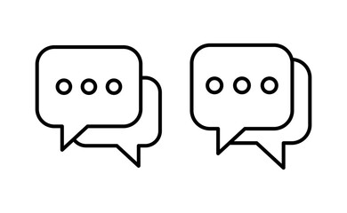 Chat icon vector for web and mobile app. speech bubble sign and symbol. comment icon. message