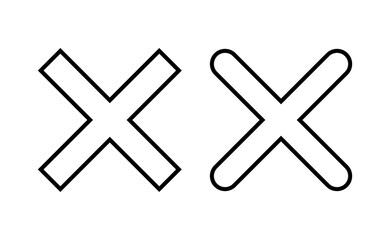 Obraz premium Close icon vector for web and mobile app. Delete sign and symbol. cross sign