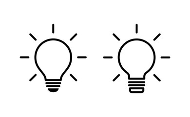 Lamp icon vector for web and mobile app. Light bulb sign and symbol. idea symbol.