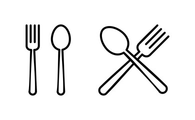 spoon and fork icon vector for web and mobile app. spoon, fork and knife icon vector. restaurant sign and symbol