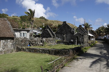 Obraz premium Old stone houses at Batan Island, Batanes, Philippines