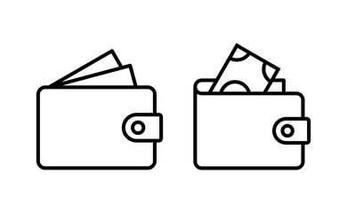 Wallet icon vector for web and mobile app. wallet sign and symbol