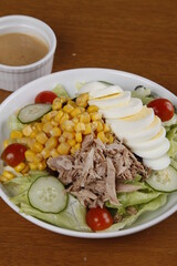 healthy, fresh untossed tuna salad