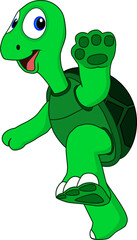 Cartoon picture of a funny turtle