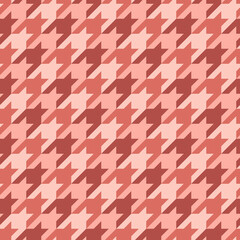 Seamless surface pattern with houndstooth ornament. Classic fashion fabric print. Checked geometric background.