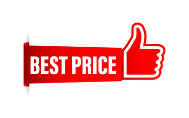 Best price sign, label. Vector stock illustration