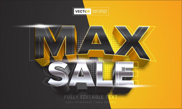 Max Sale Editable Text Effect