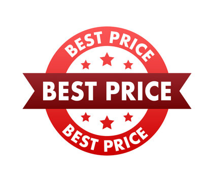 Best price sign, label. Vector stock illustration