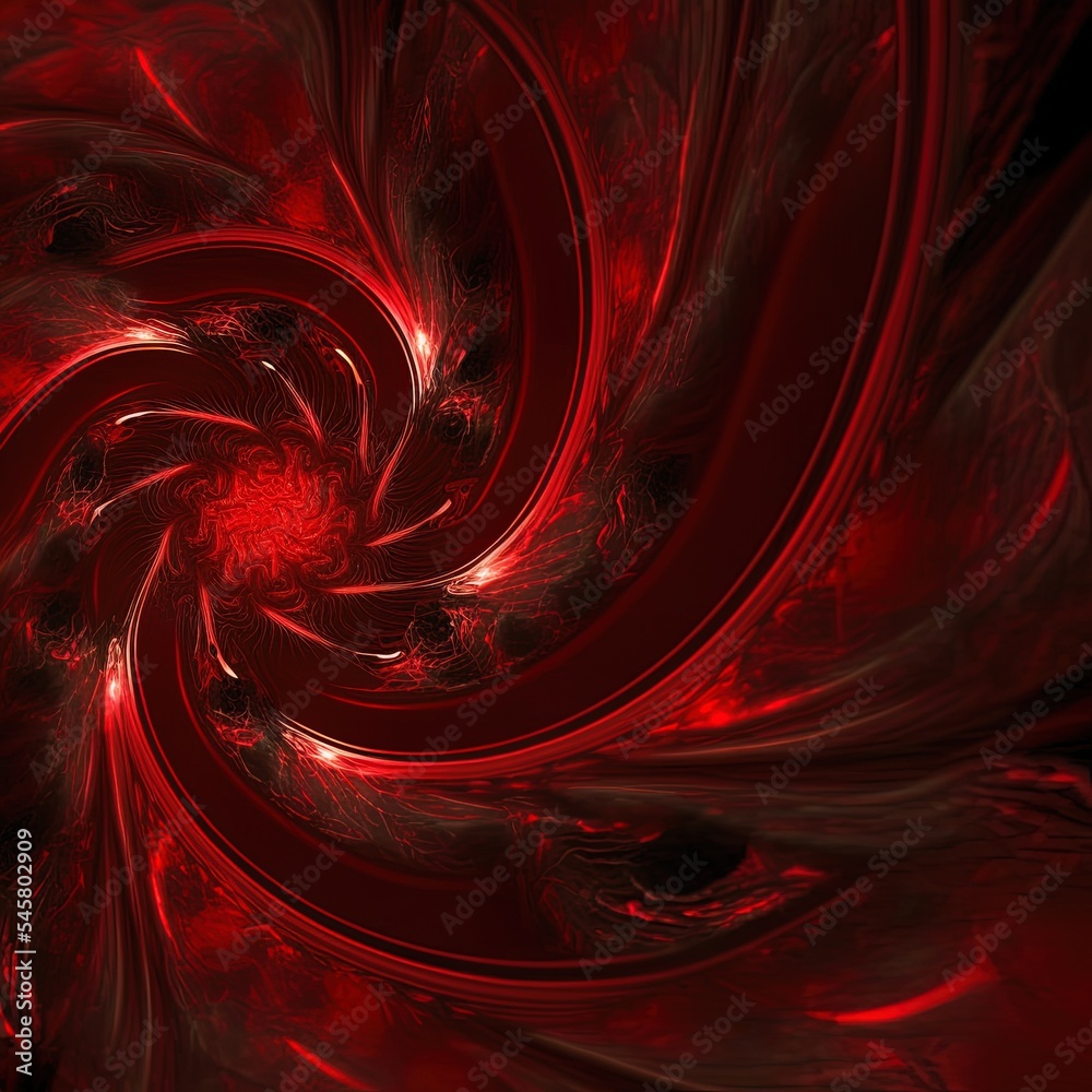 Wall mural 3d rendering abstract red fractal light background