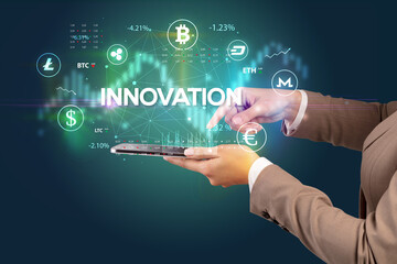 Close-up of a touchscreen with inscription