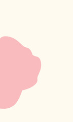 cream white background with pink blob abstract