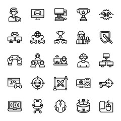 esports icons set illustration vector graphic