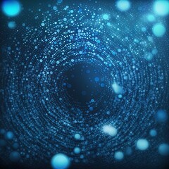 abstract blue bokeh circles. Beautiful background with particles.