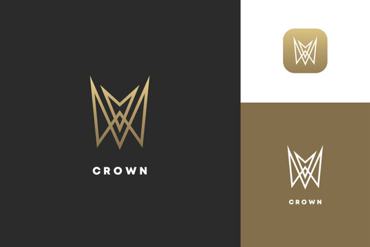 King Crown Luxury Elegant Vector Logo
