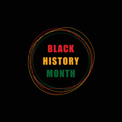 Black history month celebrate. vector illustration design graphic Black history month 2023, 2024 background
