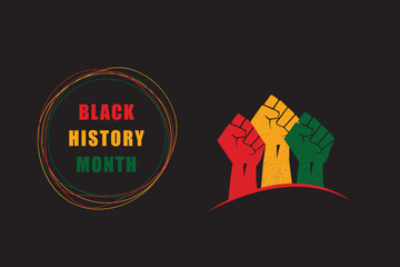 Fototapeta premium Black history month celebrate. vector illustration design graphic Black history month 2023, 2024 background 