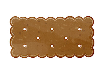 Watercolor chocolate butter cookie biscuit clipart