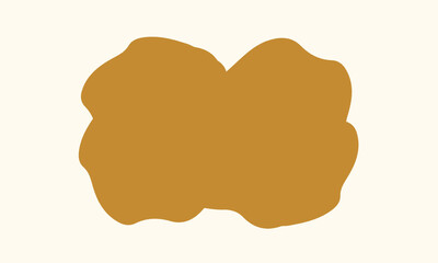 cream white background with brown blob abstract