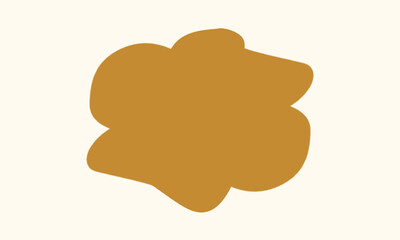 cream white background with brown blob abstract
