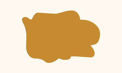 cream white background with brown blob abstract