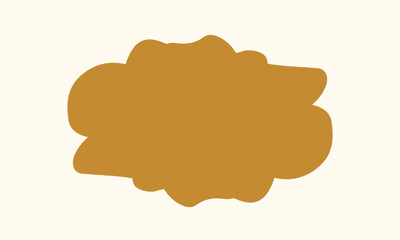 cream white background with brown blob abstract