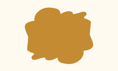cream white background with brown blob abstract