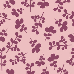 seamless pattern with flowers and leaves