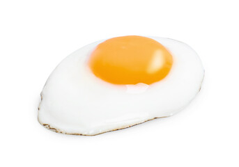 Delicious fried egg with yolk isolated on white