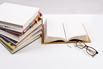 The book is isolated on a white background. A free background is possible.