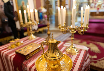 church accessories for the priest's service are made of gold.