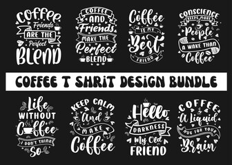 Fototapeta premium Coffee typography t shirt design bundle vector download