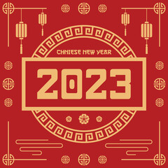 flat chinese new year background