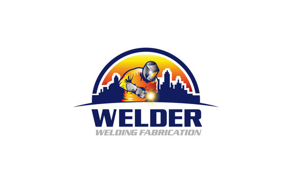 Illustration Vector Graphic Of Custom Welding Fabrication Company Logo Design Template