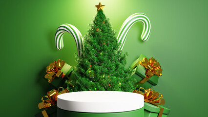 merry christmas podium product stand promotion sale