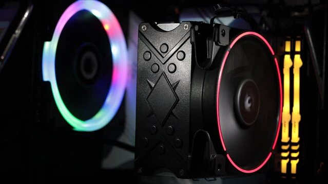 Modern computer cooling system, stylish design, LED lighting and high performance.