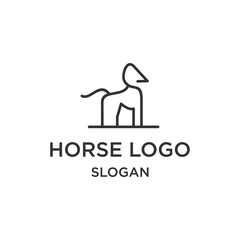 Horse logo icon design template vector illustration