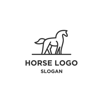 Horse logo icon design template vector illustration