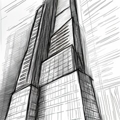 This is a rough sketch of a skyscraper.