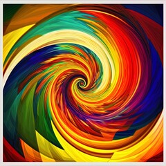 Fototapeta premium Colourful swirl abstract art background