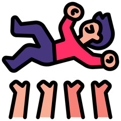 celebration filled outline icon