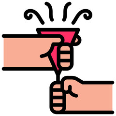 party popper filled outline icon