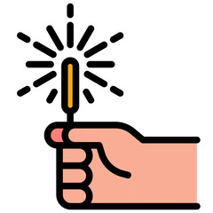 sparkler filled outline icon