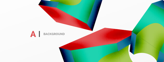 Abstract background - 3d abstract shape. Wallpaper for concept of AI technology, blockchain, communication, 5G, science, business