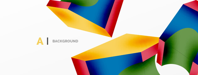 Abstract background - 3d abstract shape. Wallpaper for concept of AI technology, blockchain, communication, 5G, science, business