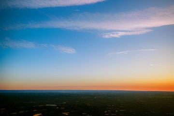 山頂からの地平線