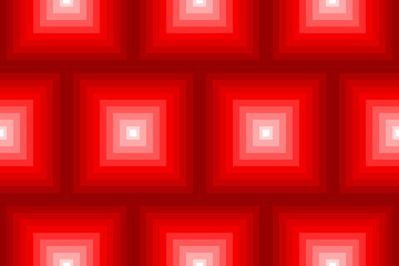 The seamless red color dimensional square geometry for the background